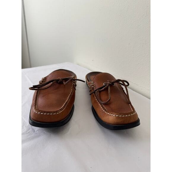 Tommy Bahama Starboard Leather Mule Loafers Brandy Men’s 8